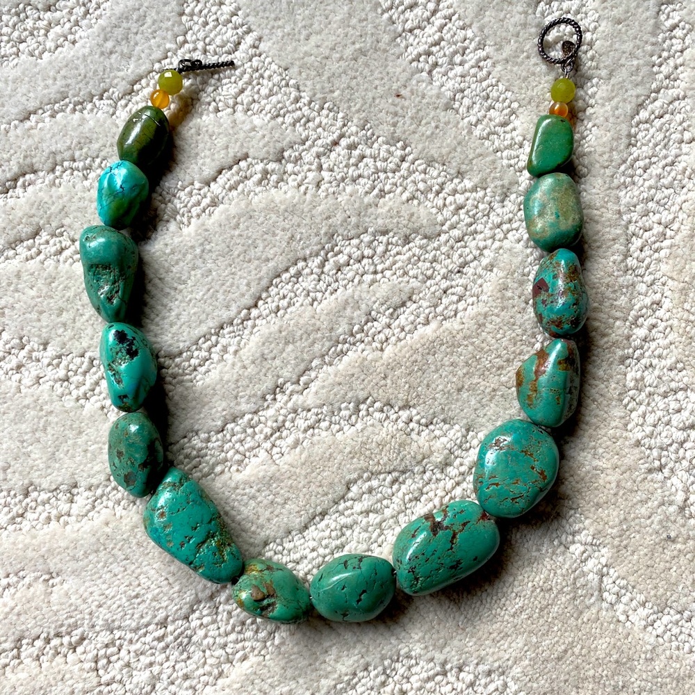 Chunky Turquoise Statement Necklace
